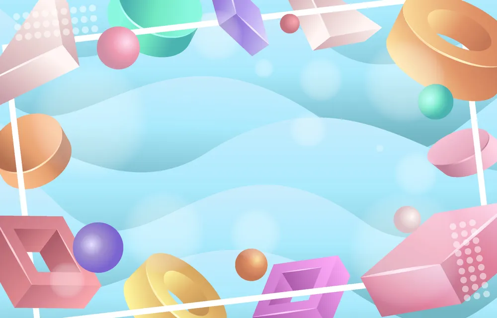 Abstract 3D Doff Geometric Background