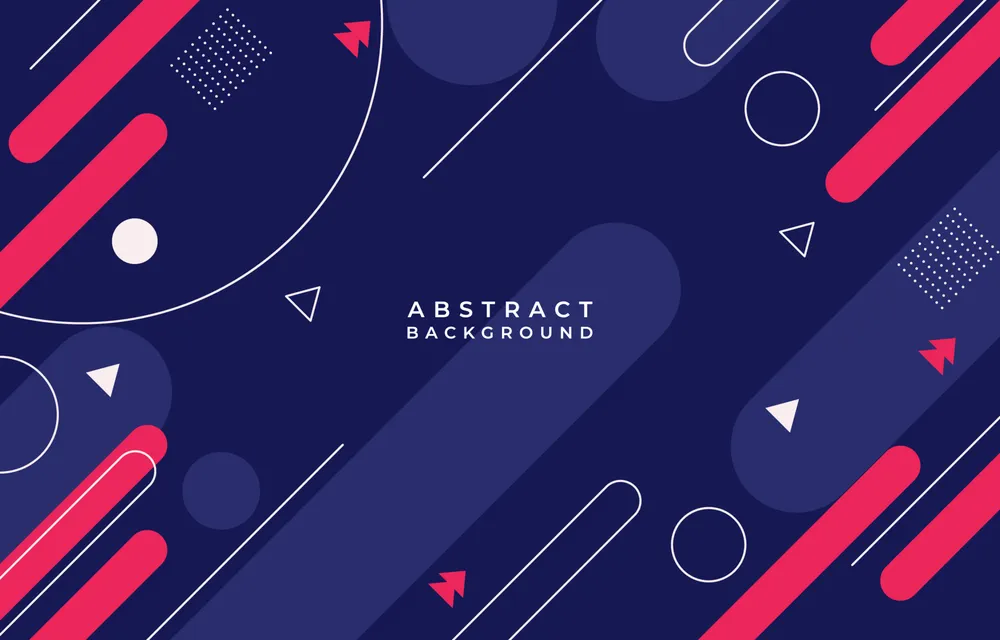 Abstract Flat Geometric Shapes Background