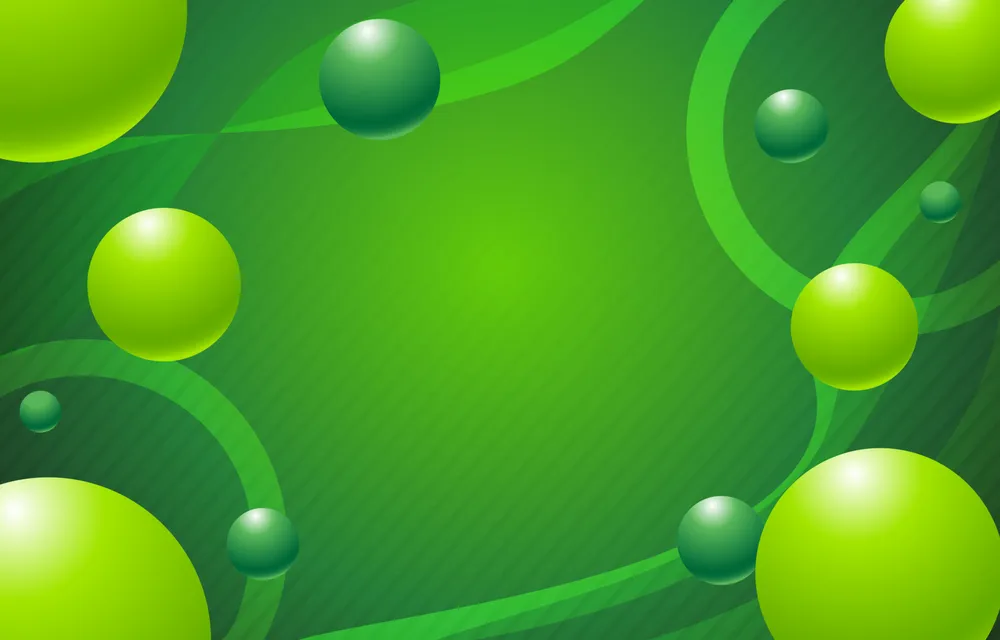 Bubbly Fresh Green Simple Background