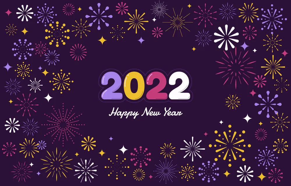 New Year Festivity Flat Background