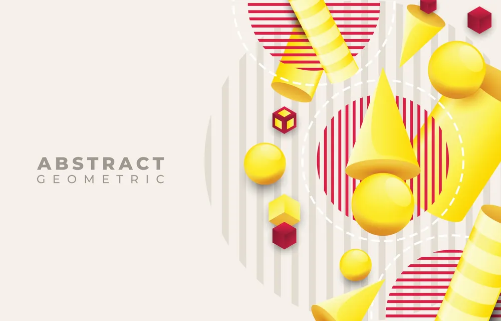 Geometric Three Dimensional Abstract Background