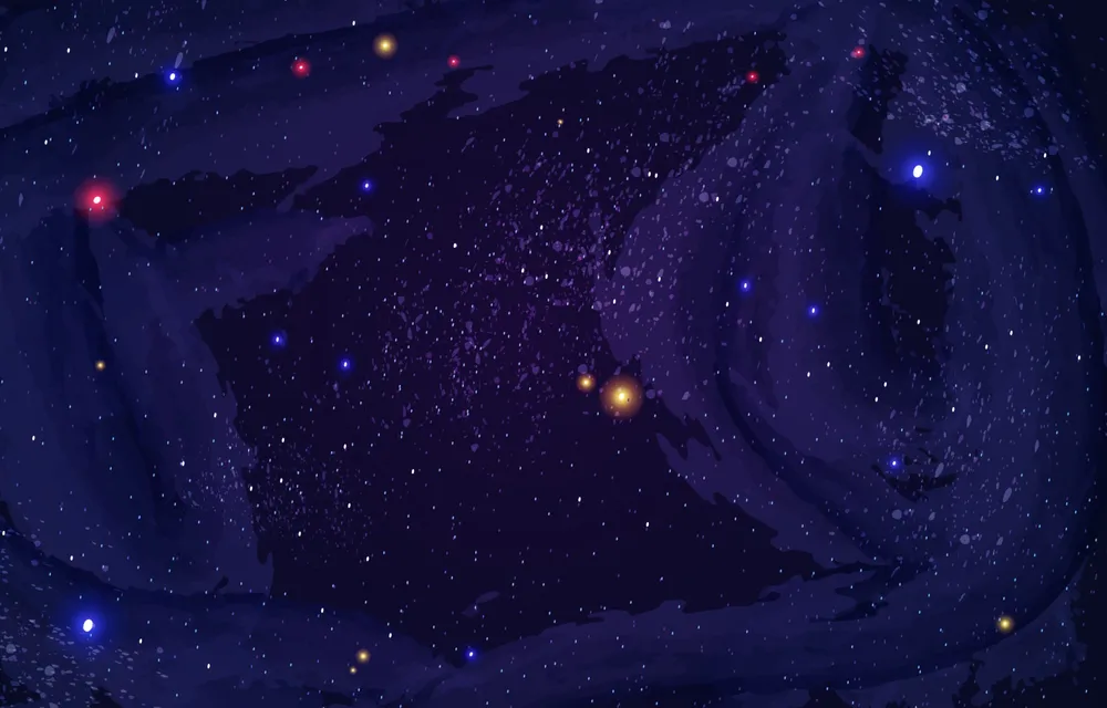 Shining Shimmering Outer Space Background