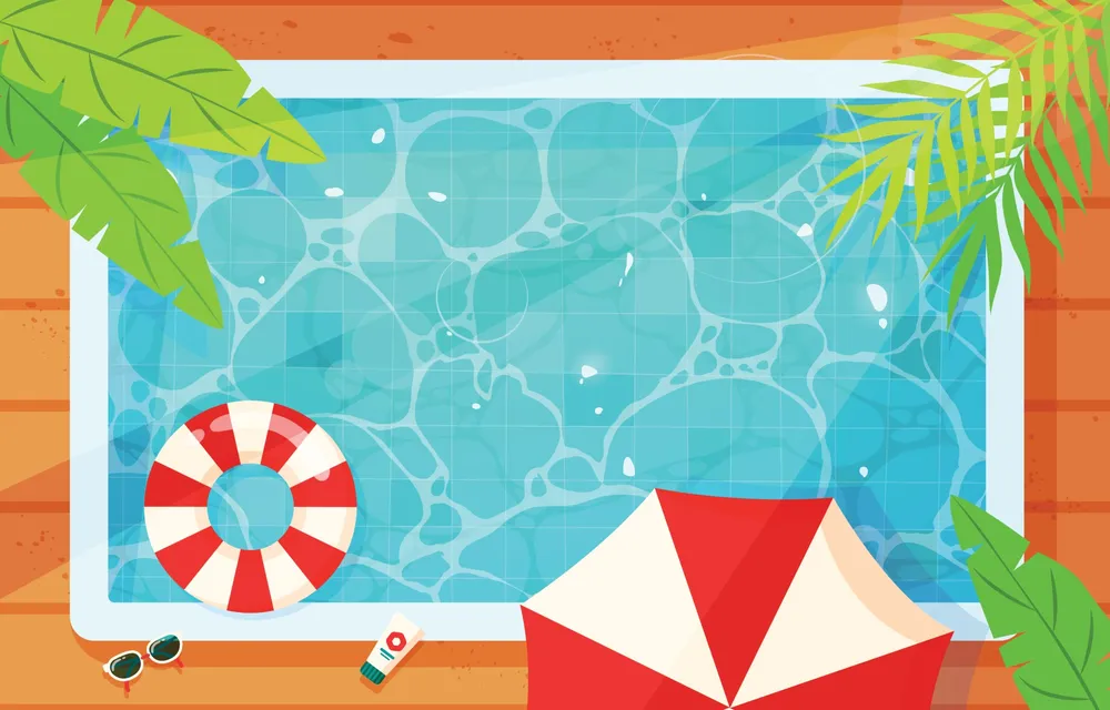 Swimming Pool Background Top View