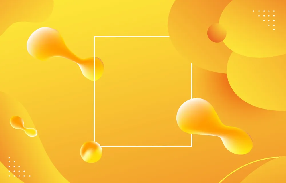 Yellow Abstract Shape Gradient Background