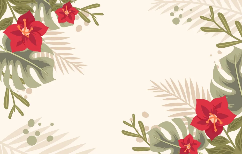 Flowery Soft Red Bloom Background