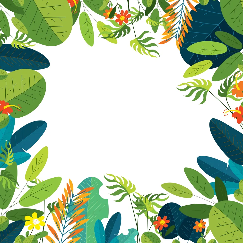 Tropical Summer Floral Background Concept