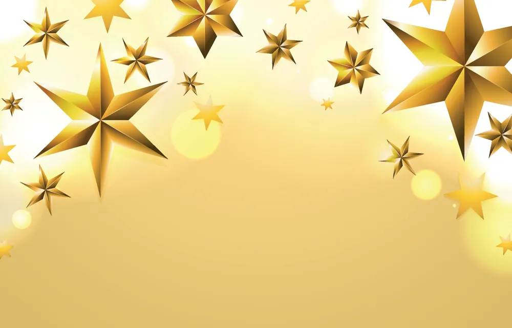 Shining Golden Stars Composition Background