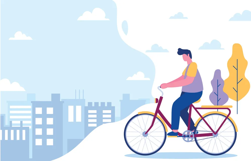 Cycling in The City Background
