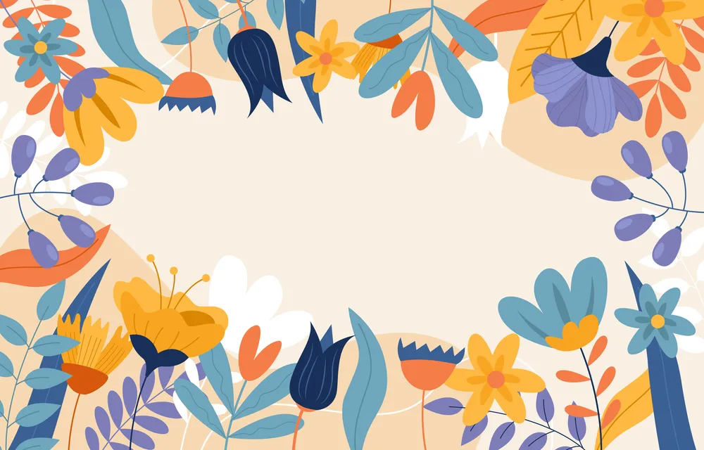 Background of Various Garden Flowers