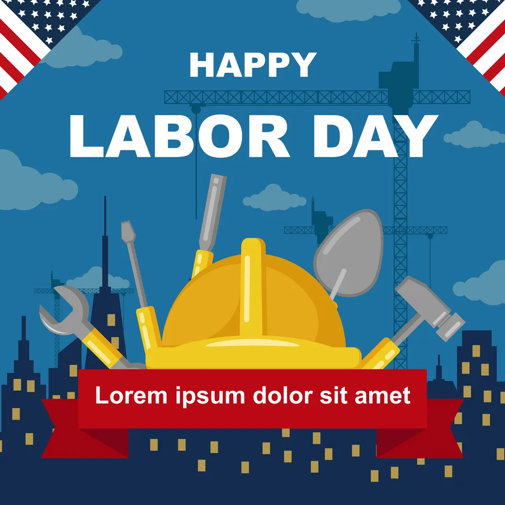 Labor Day with Construction Background