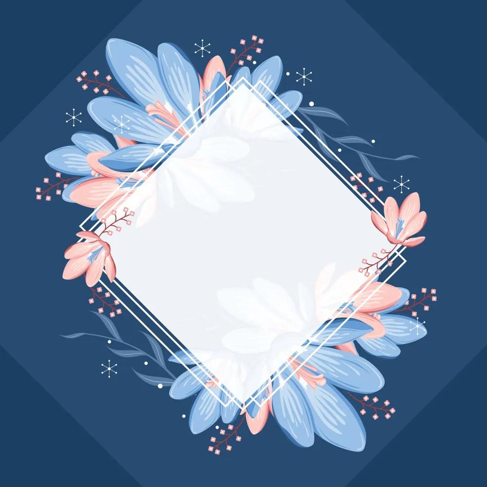Winter to Spring Floral Background