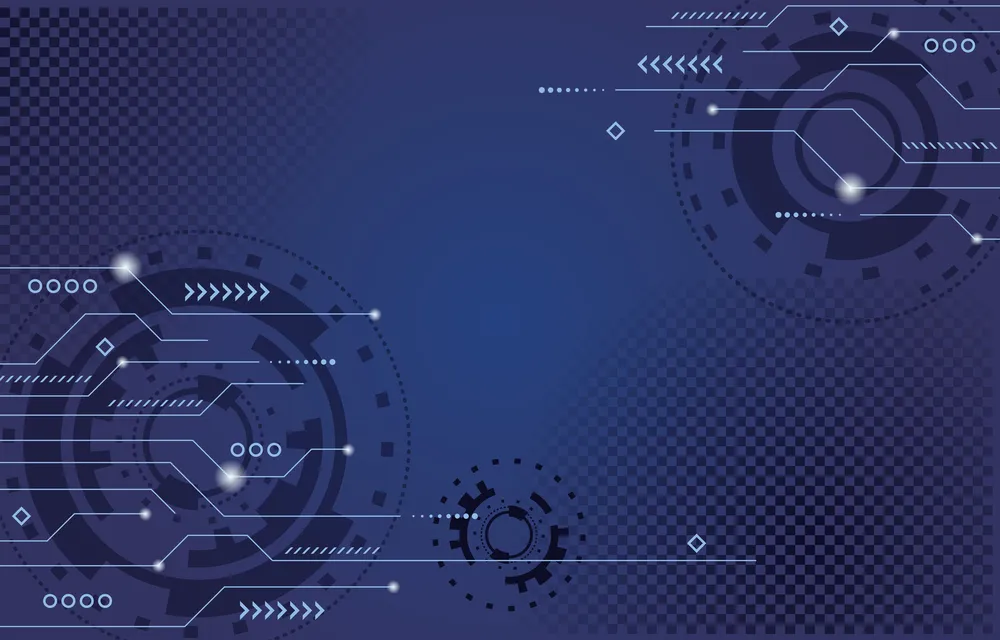 Technology Concept In Blue Background