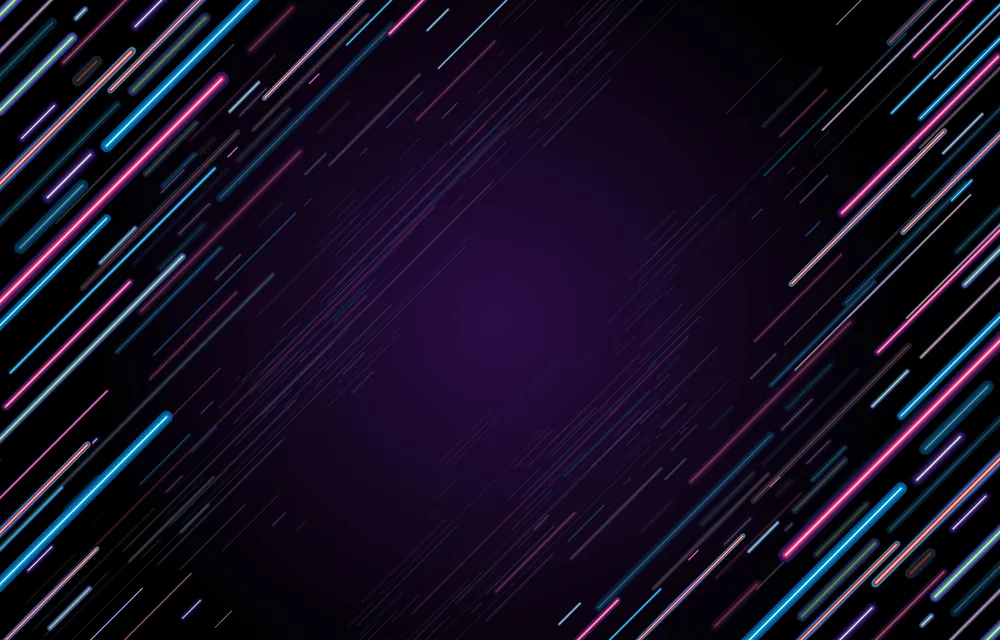 Diagonal Neon Lines Background Concept