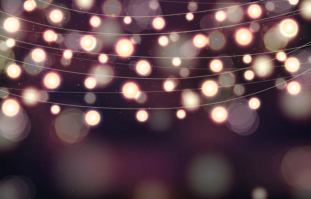 Fairy Light Background with Bokeh and Sparkle