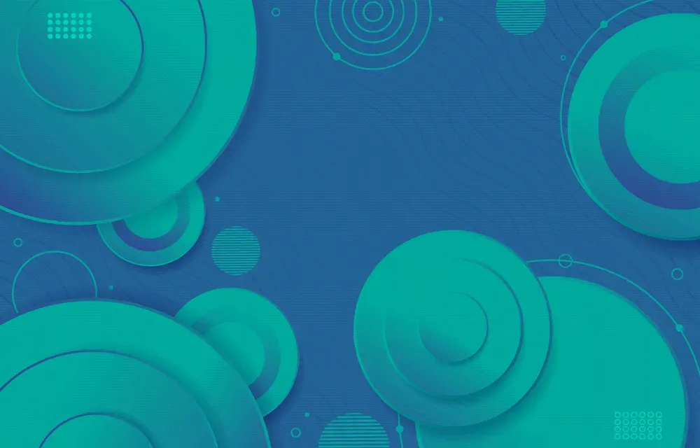 Green And Blue Background With Geometric Circle