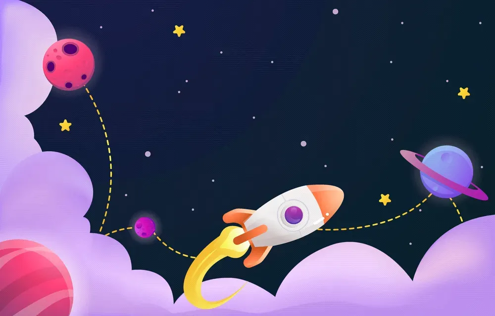 Cute Cartoon World Space Day Background