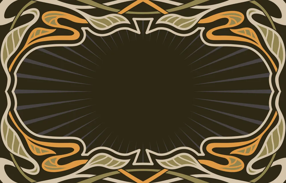 Art Nouveau Concept Art Frame Background