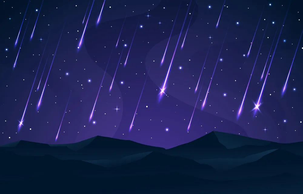Nature Meteor Shower Light Purple Background