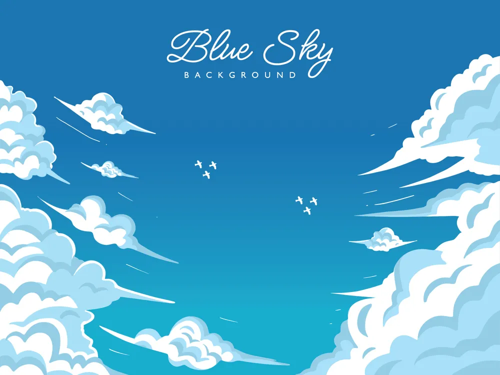 Beautiful Blue Sky and Cloud Background