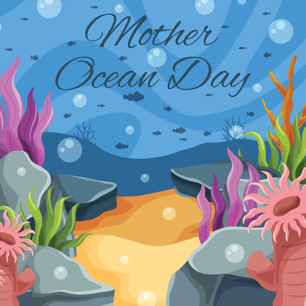 Mother Ocean Day Awareness Coral Background