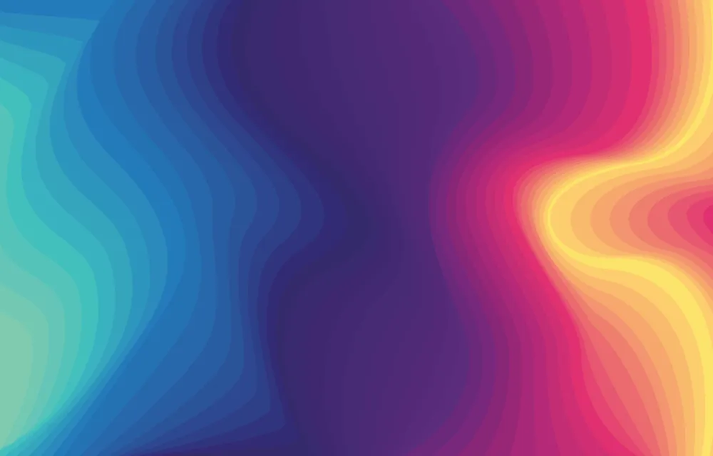 Rainbow Waves Background in Neon Color