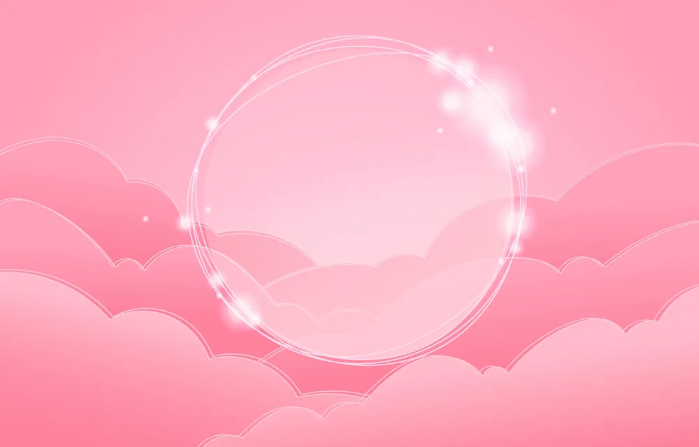 Pink Background with Circle Blank Space