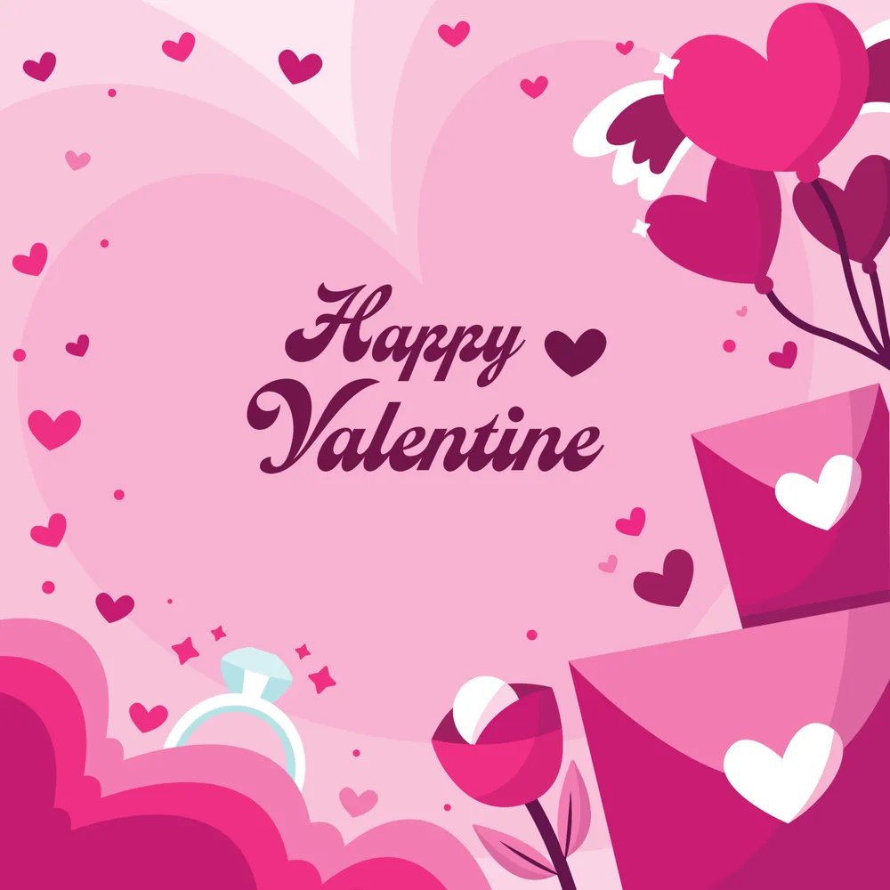 Romantic Background For Valentine's Day Celebration