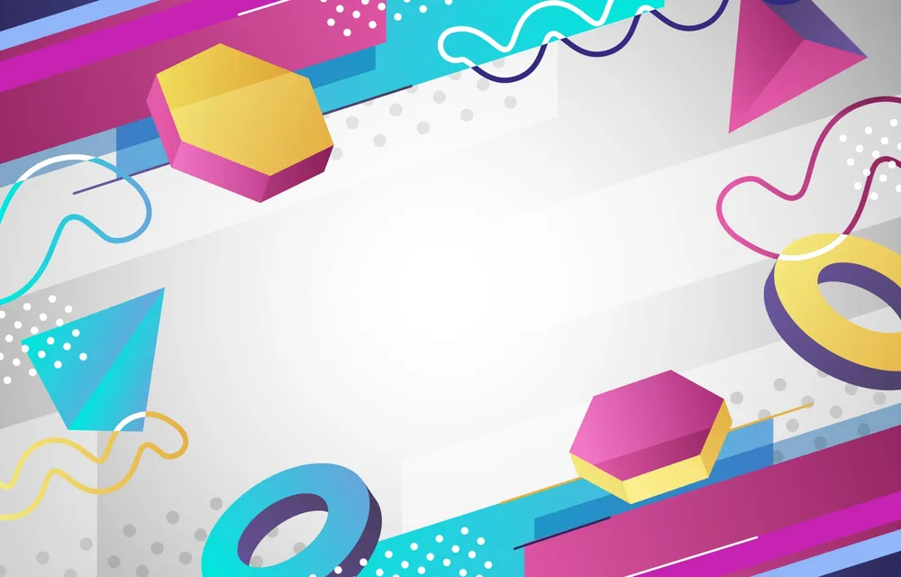 Abstract Geometric with 3d Shape Background