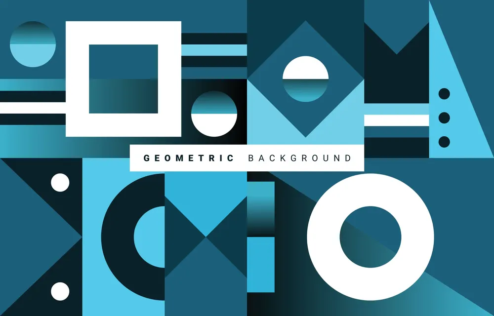 Abstract Geometric Shape Gradient Color Background