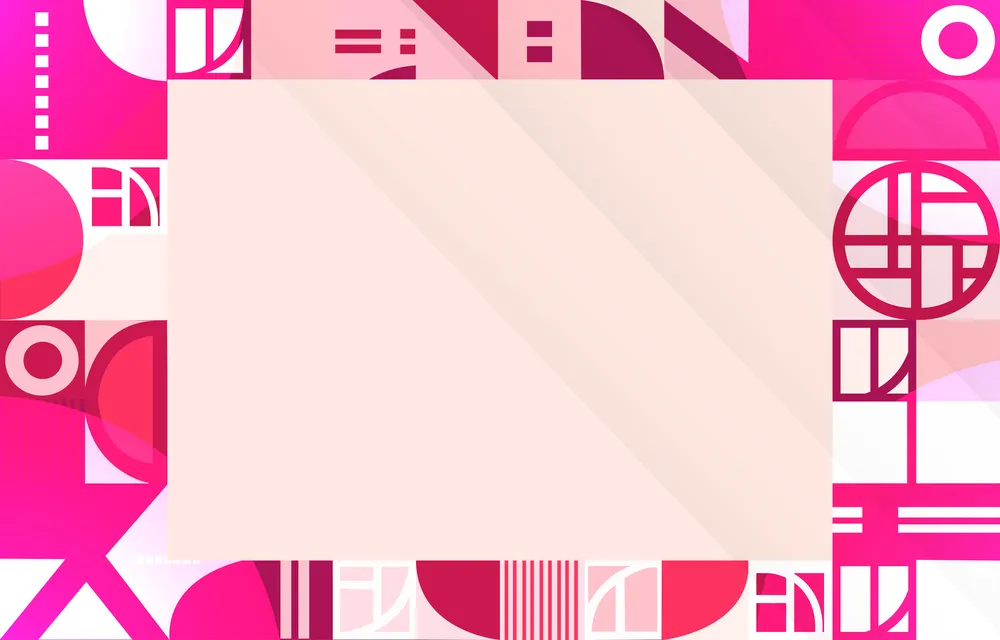 White Geometric Rectangle In Playful Composition Background