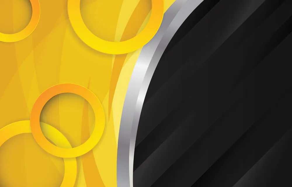 Yellow Abstract Background with Circle Elements