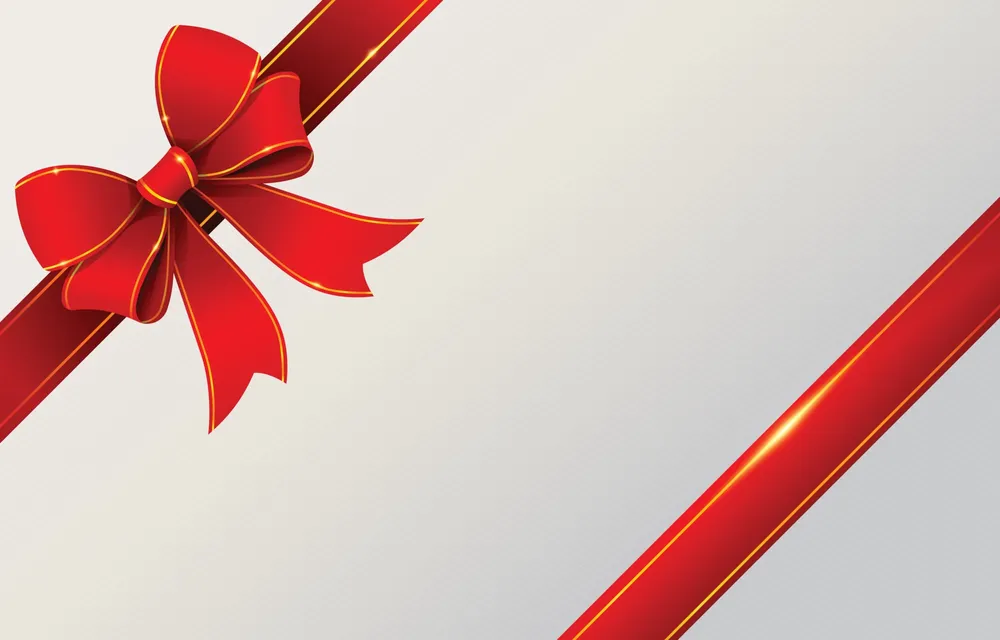 Red Gold Stripes Ribbon and Background