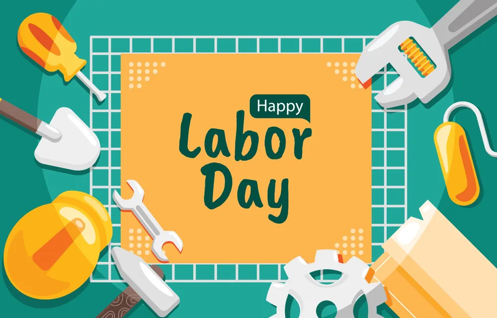 Labor Day Background in Flat Design