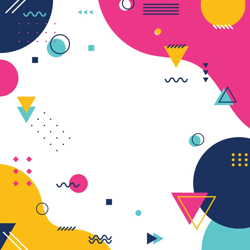 Colorful Flat Background with Geometrics Object