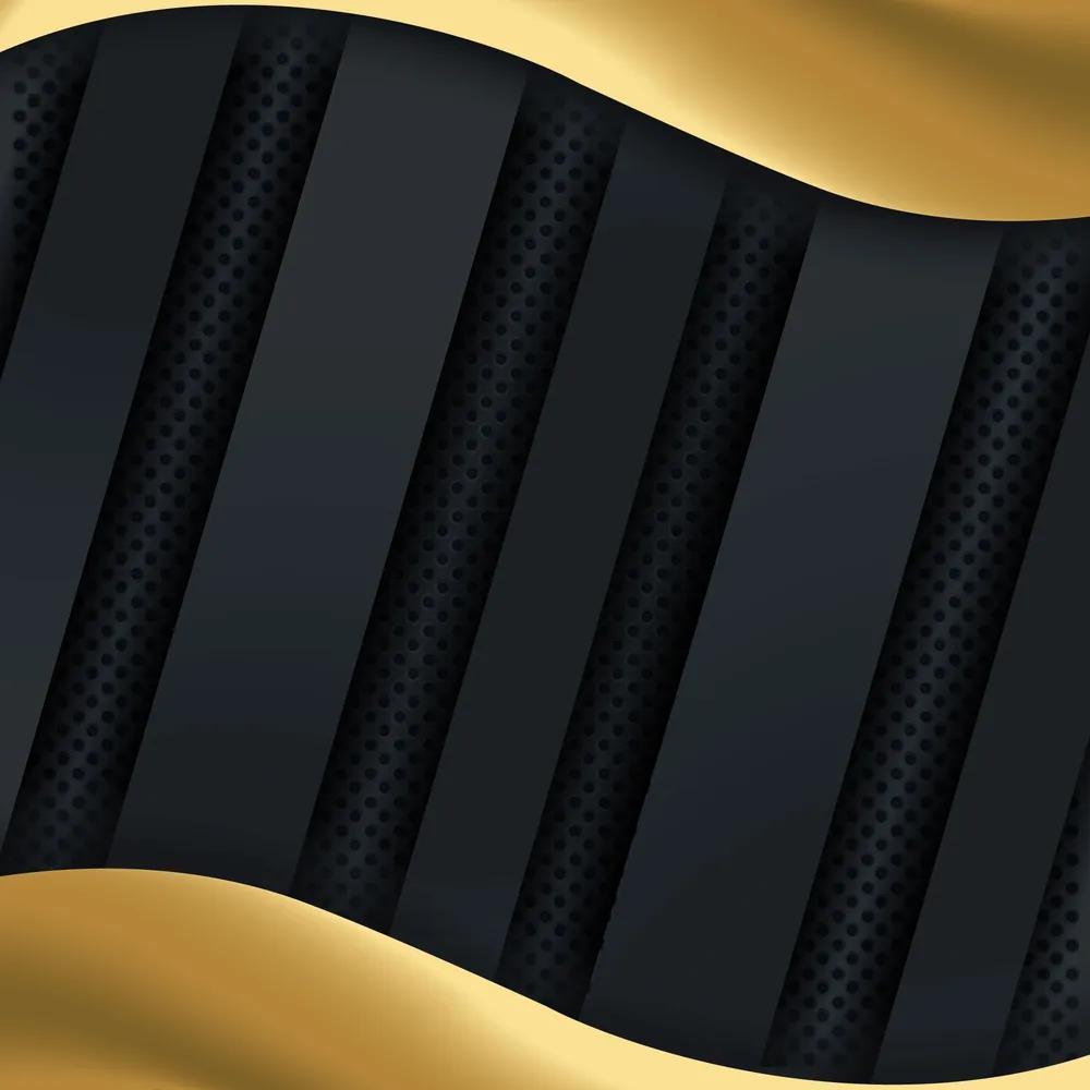Gold Wave on Dark Realistic Effect Background