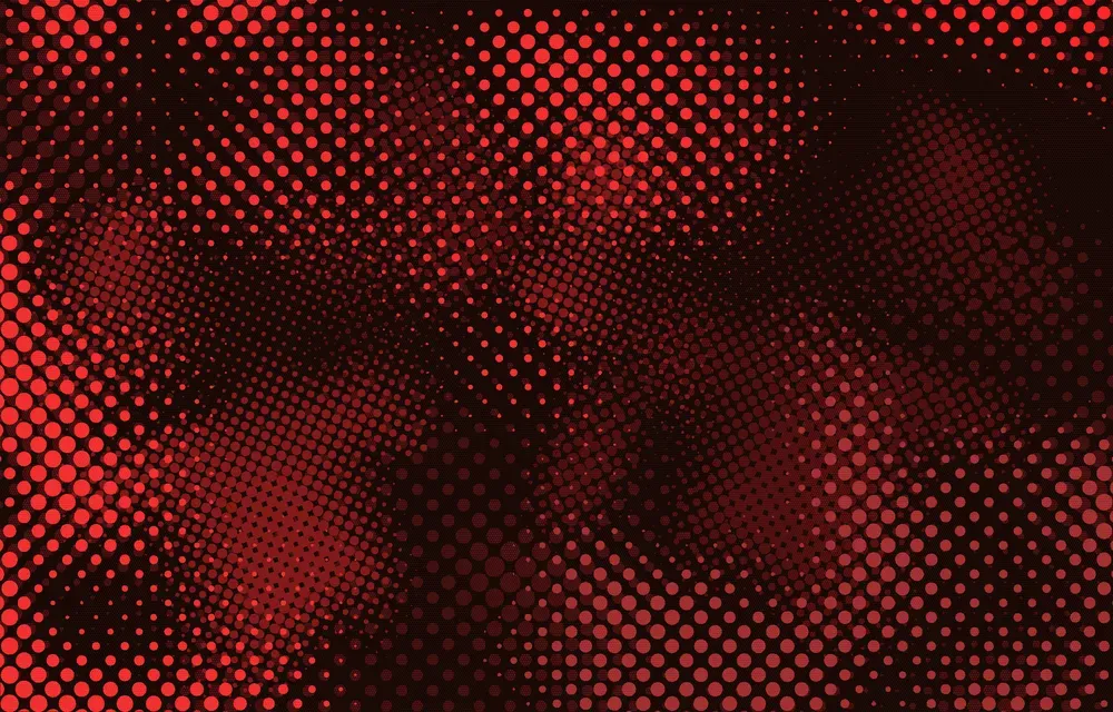Halftone Background with Red and Black Color Concept
