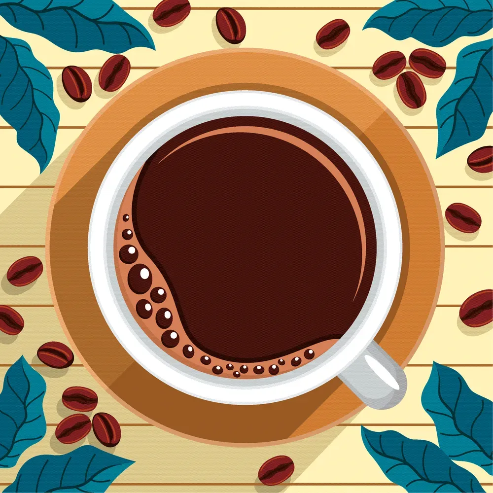 Celebrating International Coffee Day Background with a Cup of Coffee