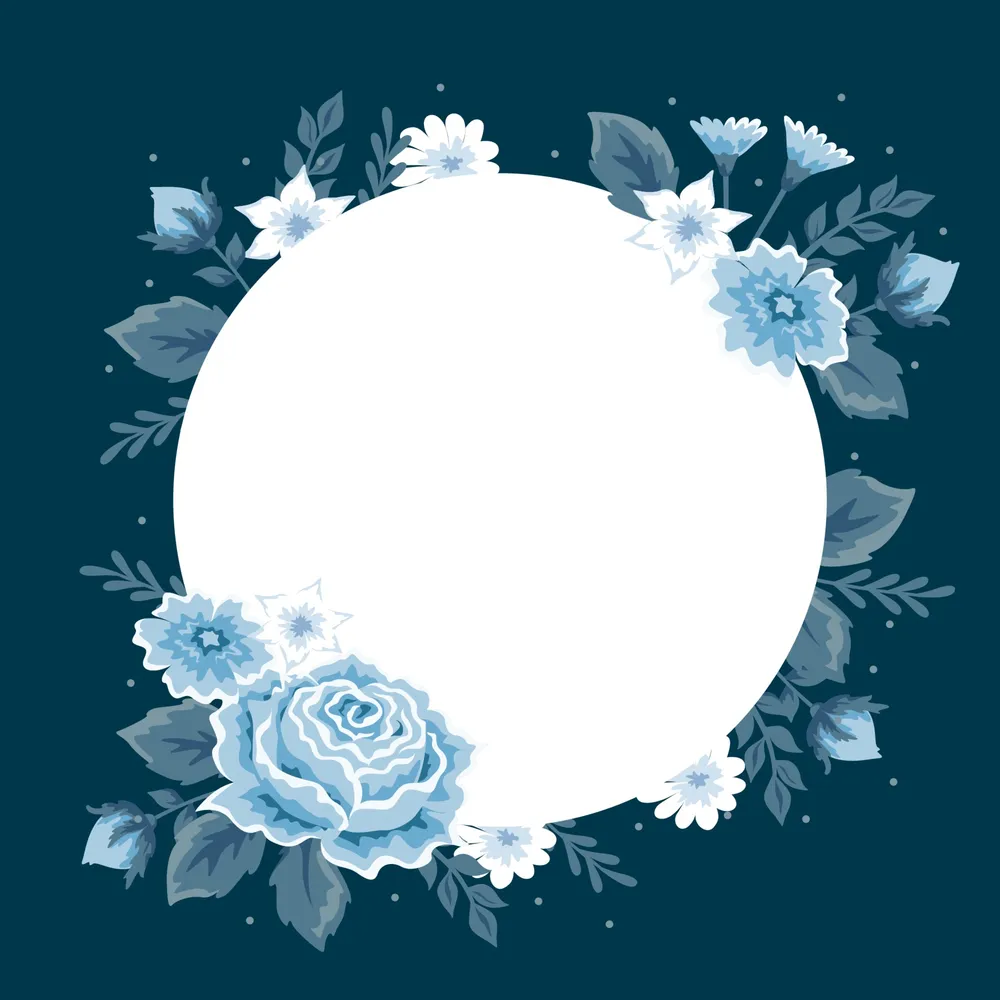 Nature background with beautiful floral in flat design style