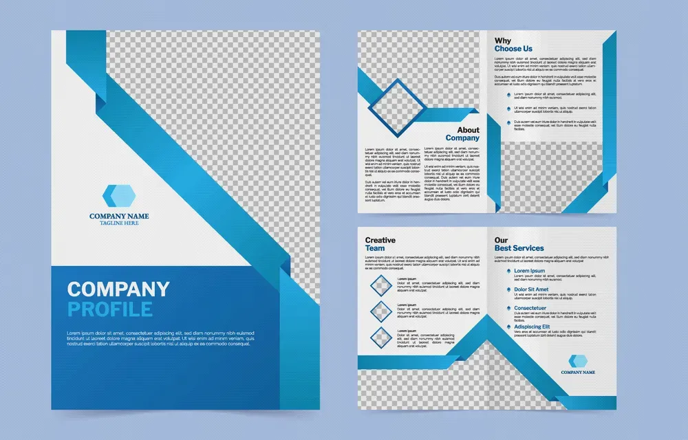 Generic Company Profile Template with Blue Color