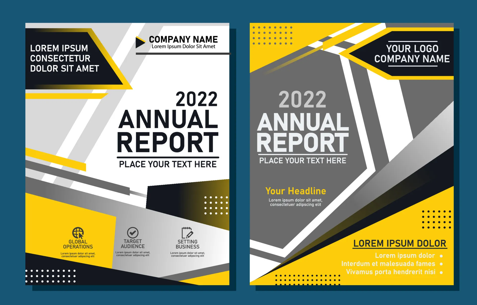 Modern Abstract Business Annual Report Cover