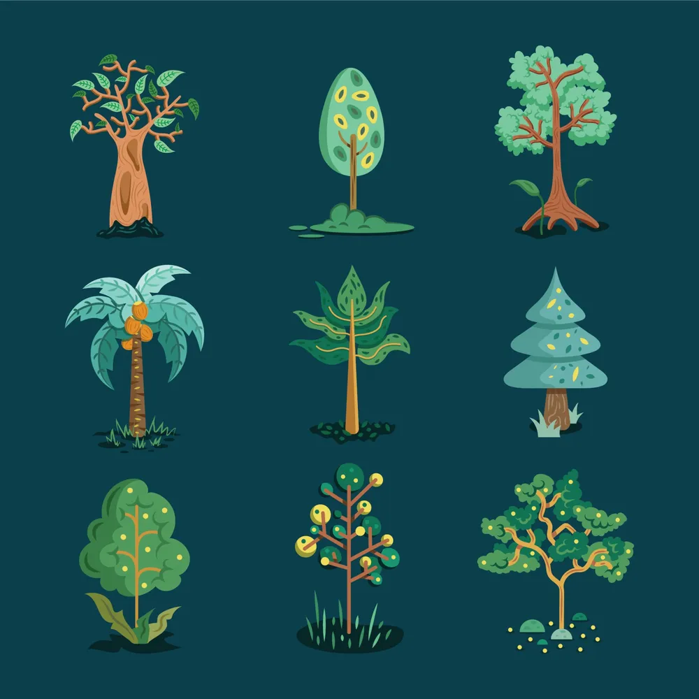 Tree Icon Template Set