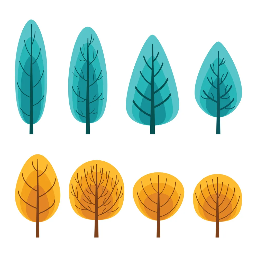 Autumn Tree Icon Set