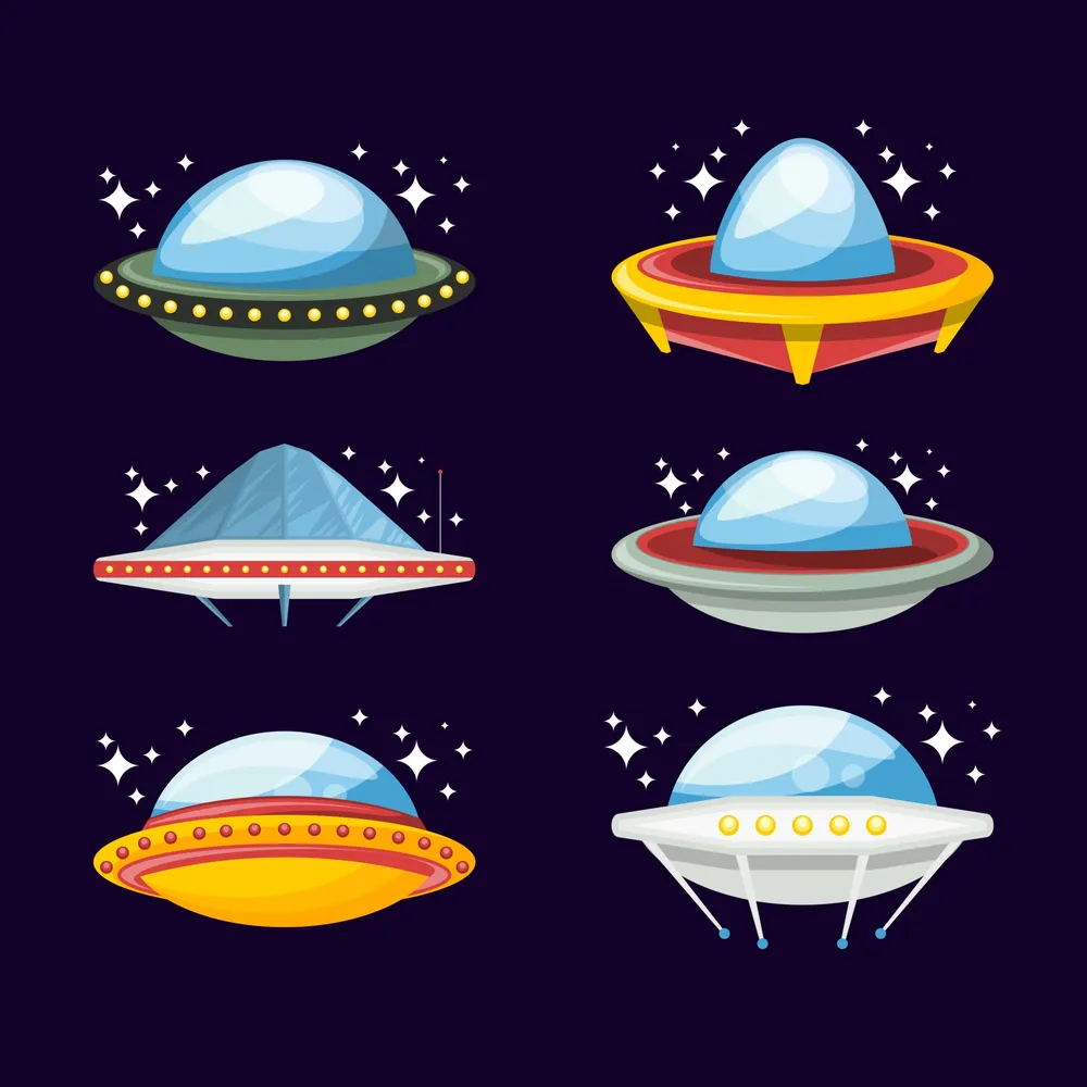 UFO Flat Icon Set