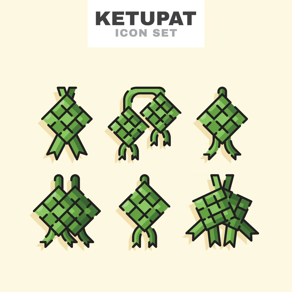 Ketupat Icon Set