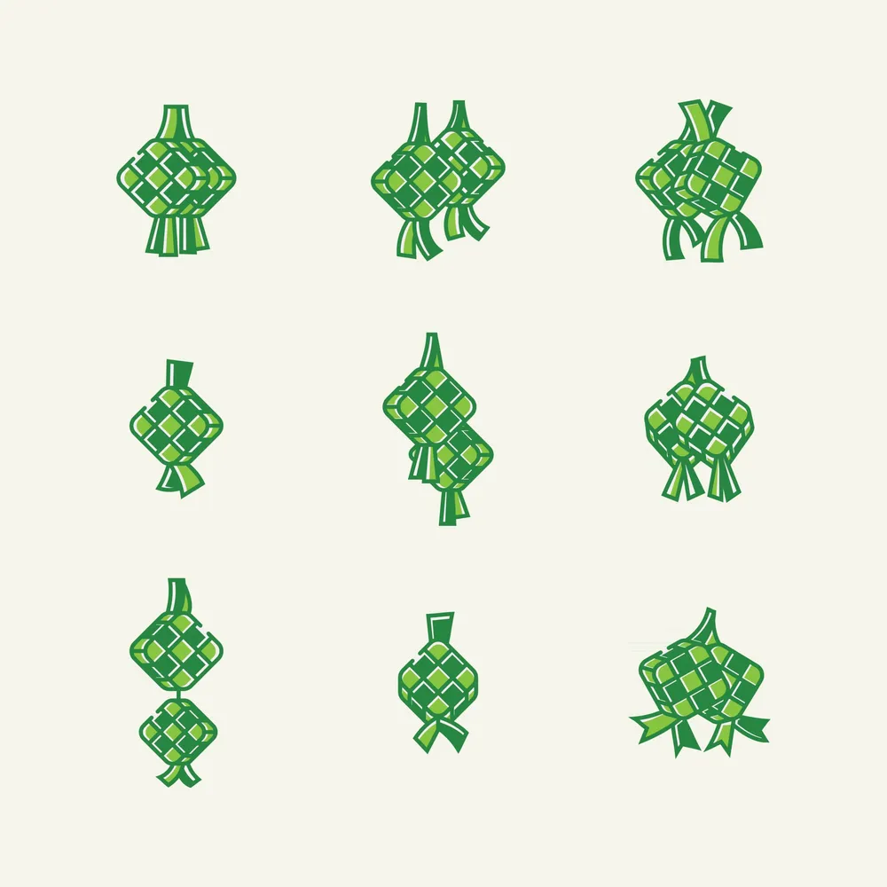 Set of Ketupat Icon