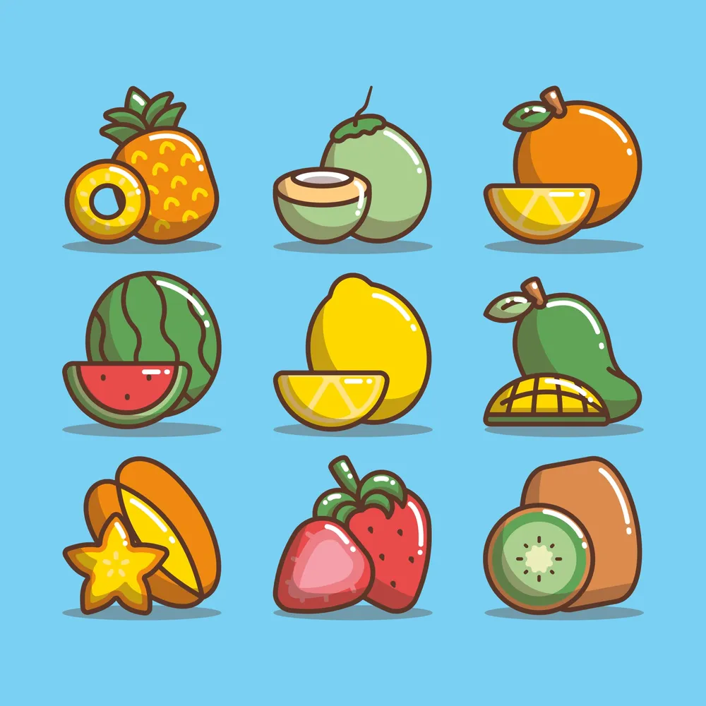 Fruits Icon Set