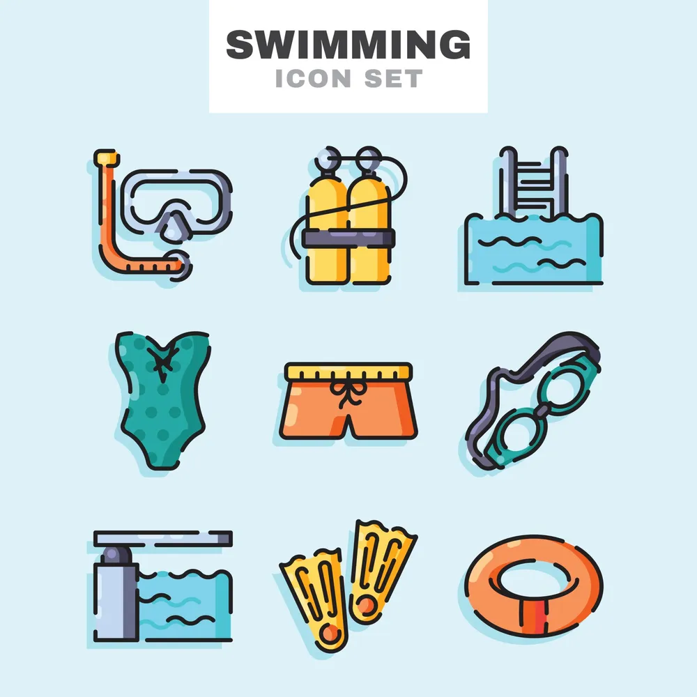 Swimming Icon Set
