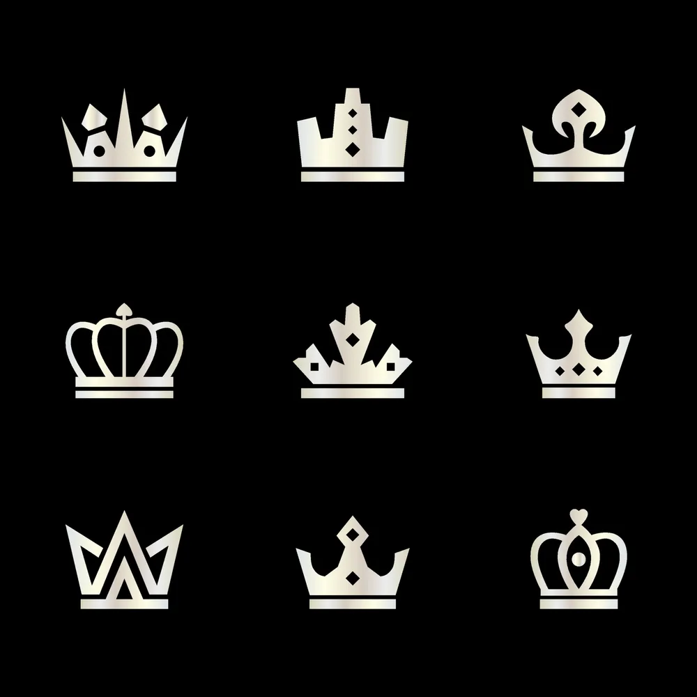 Crown Icon Set Template