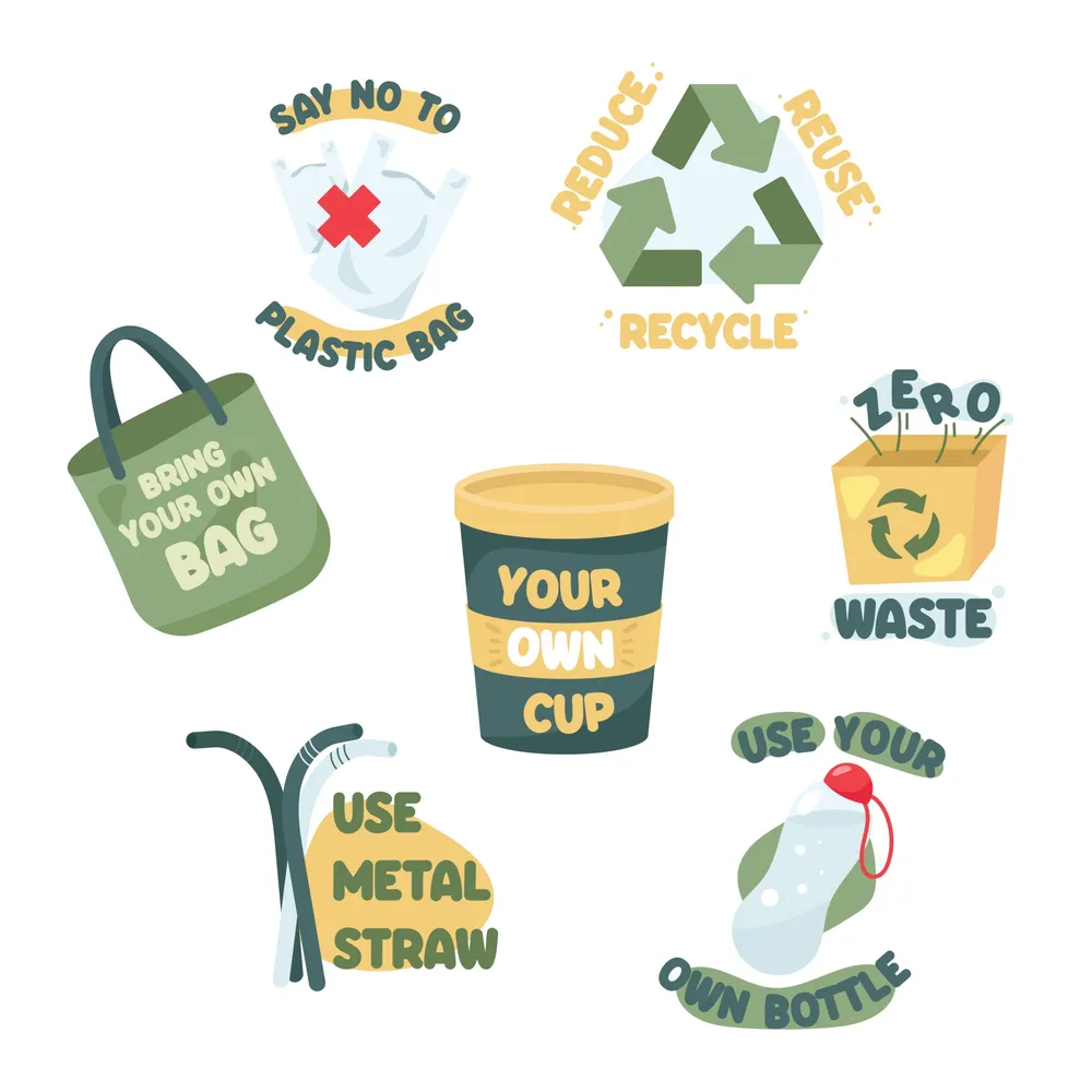 No Plastic Campaign Icons