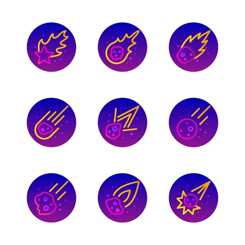 Meteor Rain Set Icon